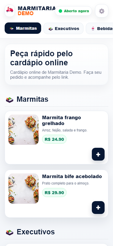Demonstração Marmitaria